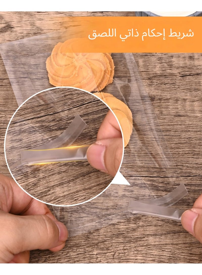 تشيندا 100 كيس طعام شفاف قابل لإعادة الإغلاق، أكياس تخزين ذاتية الإغلاق مقاس 10×10سم خالية من مادة البي بي أي متعددة الاستخدامات - Image 5